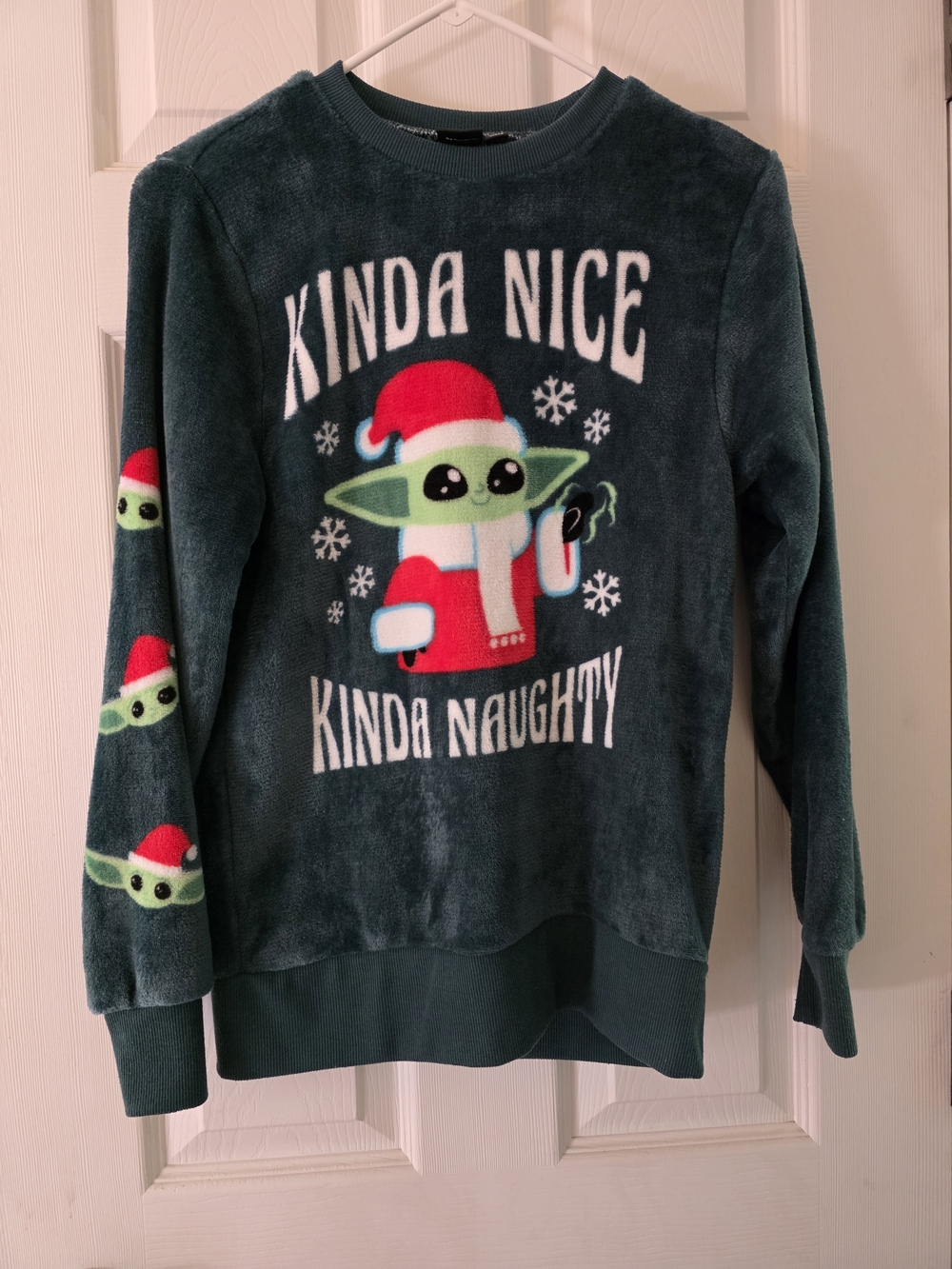 Star Wars Green 'Kinda Nice Kinda Naughty' Holiday Mens Sweatshirt